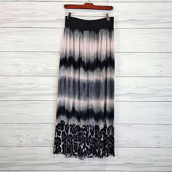 FC ombre striped maxi skirt - grey and black Women's Size L - Picture 1 of 9